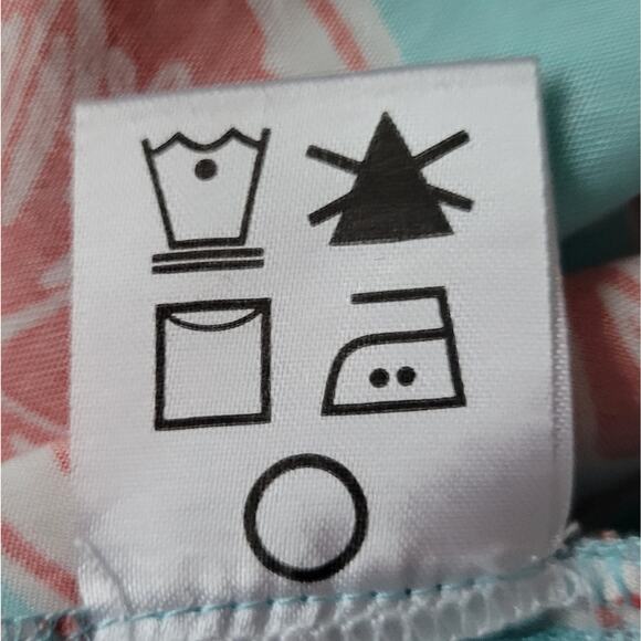 Citrus Print Tank Top Size Small  Turquoise Tropical Vibes Orange Slices - Picture 7 of 7